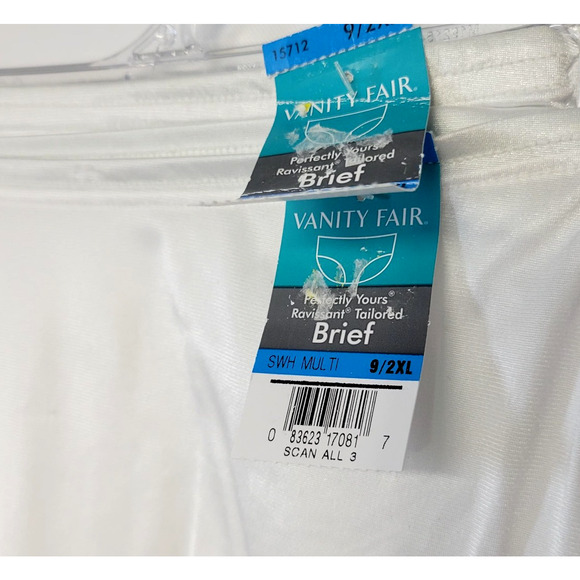 Vanity Fair Briefs Womens 2XL White Perfectly Yours Ravissant Tailored 2 Pack - Picture 3 of 10